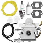 P05412001001 Carburetor with Fuel Line for Walbro WTA-33-1 Echo PB-250 Leaf Blower Cab Gasket P05412999999