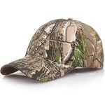 FSO Woodland Camo Mens Baseball Cap Shooting Hat Real Leaf Oak Tree Camouflage Shooting Hunting Fishing Airsoft Adjustable Headwear