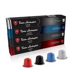 Nespresso T.Lamborghini Variety Pack Coffee Capsules, 40 Aluminium Pods (Compatible with Nespresso Original Machines) | Dark & Medium Roast Espresso Pods