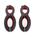 Bisbai 6-in-1 Multi Kitchen Opener Stainless Steel Bottle Opener For Weak Hands And Arthritic Hands 2PCS,Black Red