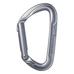 Edelrid Pure Straight 23KN Light Weight Climbing Carabiner, Weight 42G (CE 0082) - Slate