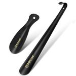 ZOMAKE Shoe Horn Long Handle,Metal Long Shoehorn for Seniors Men Women,16.5"&7.5" Boot Shoes Horn,Small Travel Chausse Pied