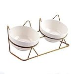 Trosetry Cat Bowls, Double Ceramic 