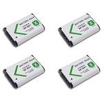 AAA PRODUCTS | 4 x Rechargeable Battery for Sony Cyber-Shot Digital Cameras, Action Cam and Handycam Camcorders - Replacement for NP-BX1 Battery