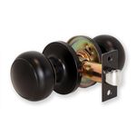 XFORT Bello Passage Knob Set Matt Black, Door Knob for Internal Wooden Doors, Complete Set with Tubular Latch