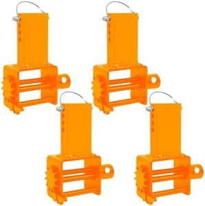 Trailer Stake Pocket Winch, Pack of 4 Heavy Duty Stake Pocket Winch 16200 Lbs Capacity and 5400 Lbs Load Limit for Flatbed Trailer Trucks Winches, Orange