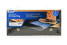 Camco 42907 Gray Premium Wrap Around RV Step Rug (100% Polyester (17.5" x 18"))