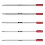 NEO+ Quality Ballpoint Pen Refills, 8513, Compatible with Cross pen (5 x RED INK)