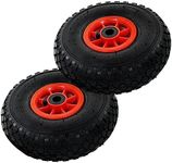 vidaXL Sack Truck Wheels - 2 pcs set, Robust Rubber Tyres with Plastic Rims, Universal Size 3.00-4, High Load Capacity, Easy Installation, Ideal for Hand Trucks, Carts, Dollies