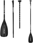 NIXY Full 3K Carbon Fiber SUP Paddle - Size 86 Adjustable Three Piece Pro Paddle with ABS Blade Edge, 3K or 3K Bamboo Finish