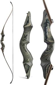 60 Inch Black Hunter Original Recurve Bow 20-60lbs Traditional Wood Longbow Right and Left Handed American Hunting Longbow for Outdoor Hunting Shooting (40 Lbs, Black/right handed)