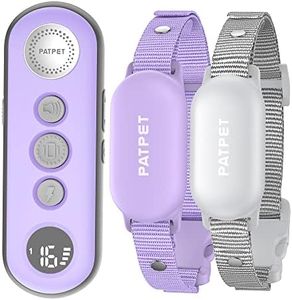 PATPET Dog Shock Collar with Remote(10-120lbs), Rechargeable Training Collar for Dogs IPX7 Waterproof Electric Dog Collar for 2 Dogs