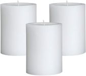 Mister Candle - 3 inch by 4 inch Tall Citronella Scented Pillar Candles (Set of 3) - Indoor & Outdoor Use