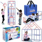 Tower Tubes Building Toys 510 Piece, Stem Fort Building Kit for Kids 7+ Sturdy Construction Fort Builder, Indoor and Outdoor Building Toy