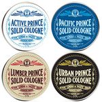 Prince Solid Cologne Balms Gift Set Fragrance by BushKlawz - Full Size 1 oz Tins of Each our Famous Solid Colognes, Lumber Pacific and Urban Alcohol Free Cologne - Best Gift for Men