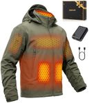 Men Heated Graphene Jacket 12v Battery Pack Included Camping Essentials Gear Accessories Supplies Gadgets Car Must Haves Stuff Equipment Rv 2025 Truck Winter Outdoor Items Unique Safety Survival Gift