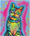 Dawhud Direct Colorful Cat Fleece Blanket for Bed, 50" x 60" Dean Russo Cat Fleece Throw Blanket for Women, Men and Kids - Super Soft Plush Cat Blanket Throw Plush Blanket for Cat Lovers