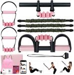 Pedal Resistance Band with Handle Video Guide,3 Anti-Snap Multifunction Adjustable Foot Pedal Resistance Bands Exercises with Handles Door Anchor for Women Beginners Home Gym Travel Work Arm ABS Leg