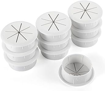 HYCC 10 Pack 2-3/8 Inch Flexible Desk Grommet,Organize Wires and Cables on Office Equipment, Computer Components, Entertainment Systems Effectively - Color: White