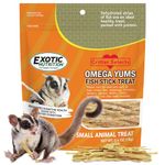 Exotic Nutrition Omega YUMS Fish Stick Treat for Sugar Gliders | All Natural & Made with Real Fish (1)