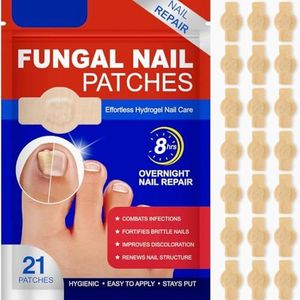 21 Pcs Toenail Fungus Treatment Patches – Extra Strength Nail Repair for Toenails & Fingernails, Anti-Fungal Nail Care Strips for Damaged, Cracked, or Discolored Nails