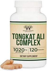 Tongkat Ali Extract 200 to 1 for Men (Longjack) Eurycoma Longifolia, 1020mg per Serving, 120 Capsules - Men's Health Support with 20mg Tribulus Terrestris (Third Party Tested) by Double Wood