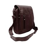 TUSA LIFESTYLE Sling Bag Cross Body Travel Bag Stylish PU Synthetic Leather Bag Office Business messenger Bag for Men's and Women's (Design 1 Brown)