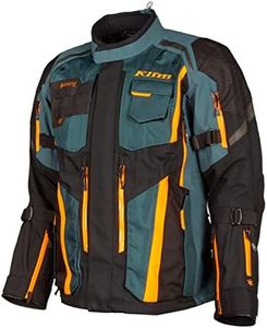 KLIM Badlands Pro Adventure Motorcycle Jacket (XL, Petrol - Strike Orange)
