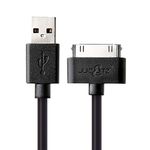 JuicEBitz 5m Super Core [20AWG Pure Copper] Fast Data & Charger Cable Lead for iPad 3 2 1, iPhone 4S 4, iPod - 1st to 6th Generation (5m, Black)