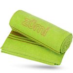 Zumi 100% Cotton Camping Towel - Ultralight, Fast Drying, Highly Absorbent, Soft and Safe, Compact, Lightweight, Quick Dry, Sports Boating Boat Beach Backpacking Travel Turkish no Microfiber (Green)