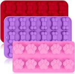 3 Pack Silicone Ice Molds Trays wit