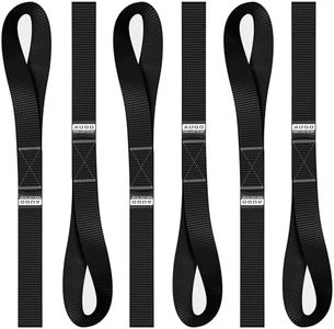 Soft Loop Tie Down Straps - 1,500 Load Capacity & 4,500 Lbs Breaking Strength - 6 Pack - Loops for Securing ATV, UTV, Motorcycles, Scooters, Dirt Bikes, Lawn & Garden Equipment - by AUGO