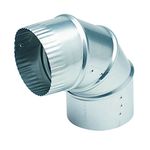 Deflecto Aluminum Dryer Vent Elbow, 4", Silver (DE904)