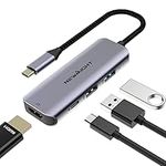 USB C to HDMI Adapter USB C Hub- Newmight 4 in 1 USB C adapter with with 100W Power Delivery HDMI 4K USB3.0 Fast Data Transfer for Macbook Air/iPad Pro and Other Type C Devices