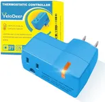 2 PCS Upgraded Thermostat Outlet for Greenhouse and Well House Heater YeloDeer, Auto On 38 °F/Off 50 °F for Heater Pond De-icers Farm RV