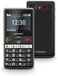 emporia Pure-LTE, Senior Mobile Phone 4G, Button Mobile Phone Without Contract, Mobile Phone with Emergency Button, Black