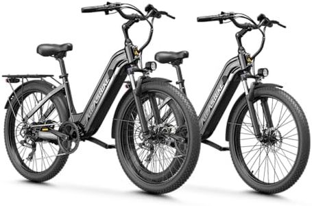 Aipas C1 Max Electric Bike for Adults Commuter, 85 Miles Long Range Ebike with 1100W Peak Motor, 24" All Terrain Electric Bicycle with 48V Removable Battery, Adjustable Suspension, 500LB Capacity