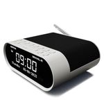 AZATOM Revival DAB+ DAB Digital FM Radio, Dual Alarm Clock, Wireless Bluetooth 5.0, Sleep Timer, USB Moblie Charger, Headphone & AUX (White)