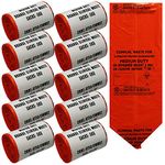 500 Orange Medium Duty Clinical Medical Surgical Waste Disposal Sack Bags