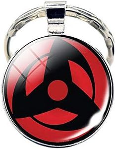 Sharingan Rinnegan Pendant Keychain Key Ring - Metal (0.7 oz) (3)