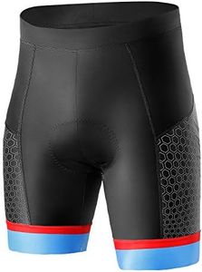 INBIKE Bike Shorts Men with Padding Bicycle Cycling Chamois Pants Tights 3D Padded Cycle Rider Biking Clothing Blue XXX-Large