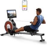 MERACH Rowing Machine with 15.6" HD Rotating Screen, Magnetic Rowing Machines for Home, 16 Levels Rower Machine of Quiet Resistance, Dual Slide Rail with Max 350lbs Weight Capacity, App Compatible