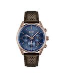 BOSS Chronograph Quartz Watch for Men with Brown Leather Strap - 1513817