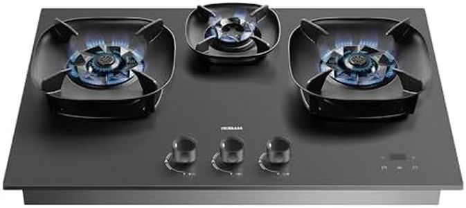 ROBAM 30" Built-in Gas Cooktop, 18000 BTU High Power From 3 Burners, Flame Failure Protection and Safety Timer for Home Kitchen, Tempered Glass with Easy-Clean Coating, NG/LPG (Matte Sliver)