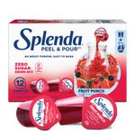 Splenda Peel and Pour Zero Calorie Drink Mix, Naturally Flavored Sugar Free Concentrate, Multi Serve Liquid Pitcher Pods (Fruit Punch)