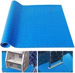 1 Pcs Extra Large Swimming Pool Ladder Mat, 36"x36" Protective Non-Slip Pool Step Pad with Texture，Protective Ladder Pad for Above Ground Swimming Pools Liner and Stairs (Blue)