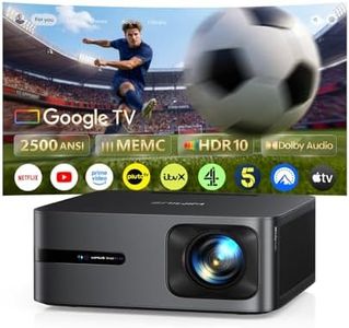 Smart Projector with GoogleTV 14.0, 2500 ANSI FHD 1080P 4K Decode, MEMC,40W Dolby Audio,HDR 10 WiMiUS G2 Movie Projector 2+32GB HDMI 2.1, AI Auto Image, WiFi6 Home Cinema Projector for Bedroom, Garden