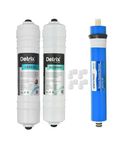 Orvino® 80 GPD RO Membrane with Detrix Carbon & Sediment Inline Filter – High TDS Membrane (Works Upto 1000 TDS), Inline Cartridge for All Types of RO Water Purifiers