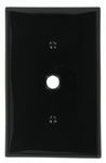 Leviton PJ11-E 1-Gang .406-Inch Hole Telephone/Cable Wallplate, Midway Size, Ebony