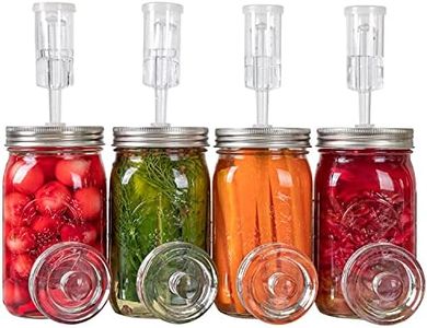 JILLMO Fermenting Lids Kit, Easy Fermentation Kit for Wide Mouth Mason Jars (JARS NOT INCLUDE)